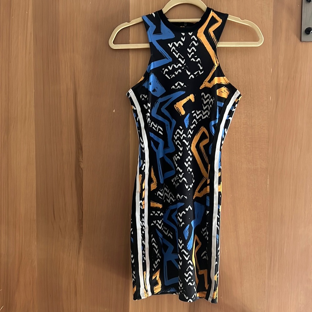 Graphic Topshop Mini Dress - Size 4